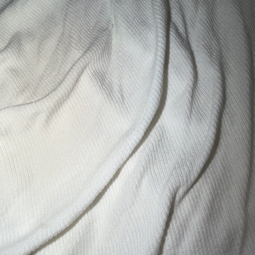 THE LINE BY K TERA White Draped Short Sleeve T-Shirt - Picture 7 of 7